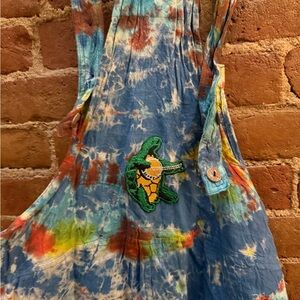 NWT Grateful Dead Terrapin Station Rainbow Tie-Dye Overalls